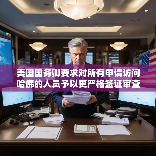 美国国务卿要求对所有申请访问哈佛的人员予以更严格签证审查