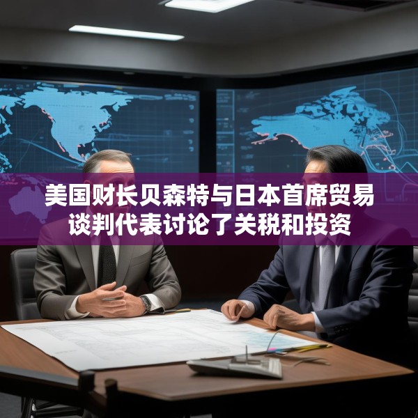 美国财长贝森特与日本首席贸易谈判代表讨论了关税和投资