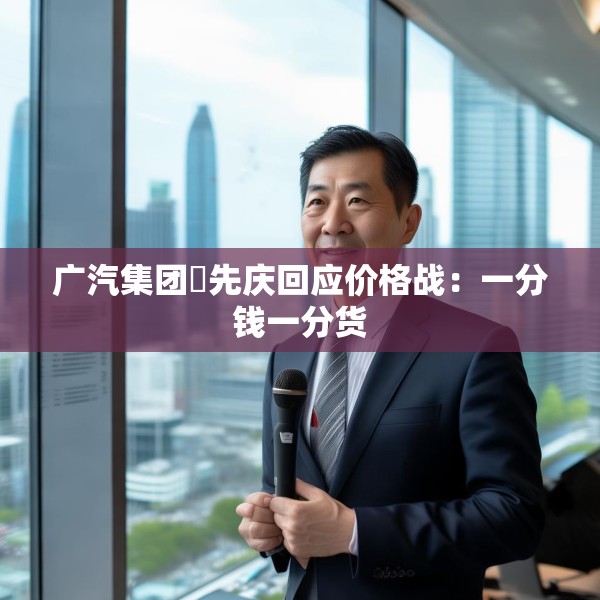 广汽集团閤先庆回应价格战：一分钱一分货