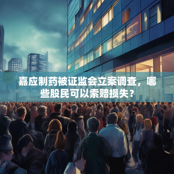 嘉应制药被证监会立案调查，哪些股民可以索赔损失？