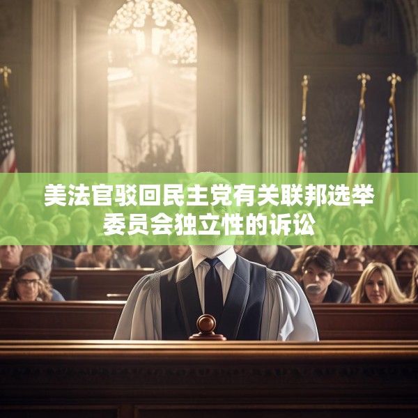 美法官驳回民主党有关联邦选举委员会独立性的诉讼
