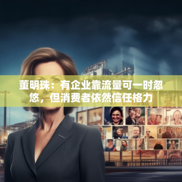 董明珠：有企业靠流量可一时忽悠，但消费者依然信任格力