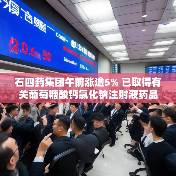 石四药集团午前涨逾5% 已取得有关葡萄糖酸钙氯化钠注射液药品生产注册批件