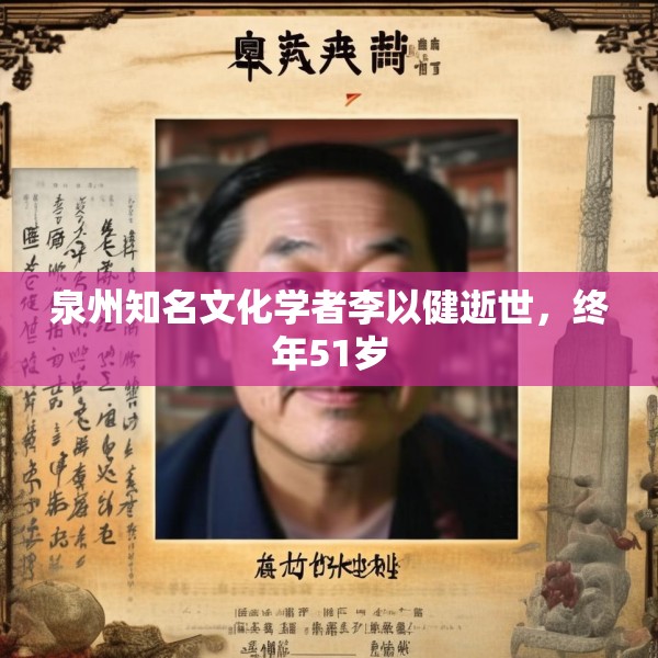 泉州知名文化学者李以健逝世，终年51岁