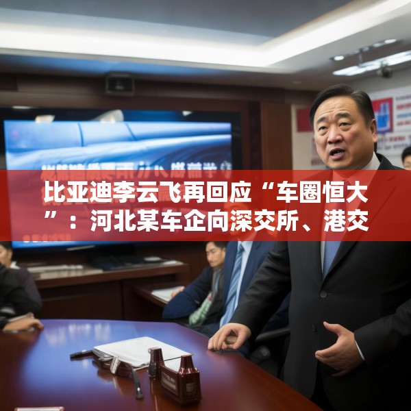 比亚迪李云飞再回应“车圈恒大”：河北某车企向深交所、港交所及监管机构恶意举报比亚迪