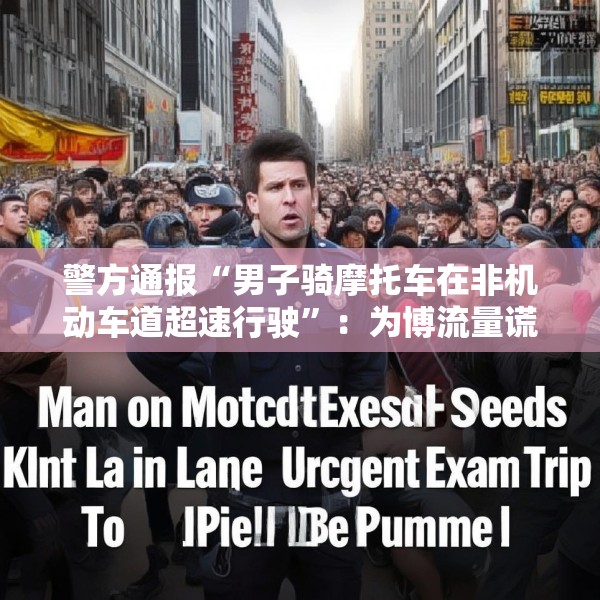 警方通报“男子骑摩托车在非机动车道超速行驶”：为博流量谎称赶考，将处罚