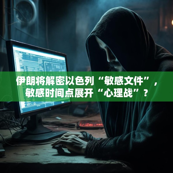 伊朗将解密以色列“敏感文件”，敏感时间点展开“心理战”？