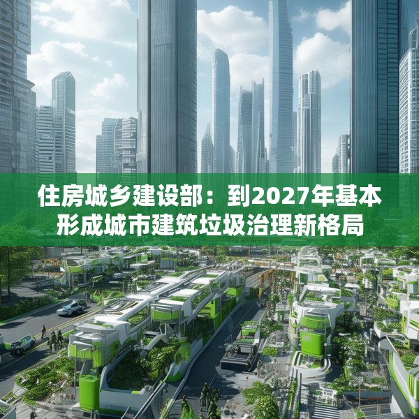 住房城乡建设部：到2027年基本形成城市建筑垃圾治理新格局