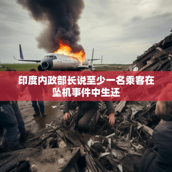 印度内政部长说至少一名乘客在坠机事件中生还