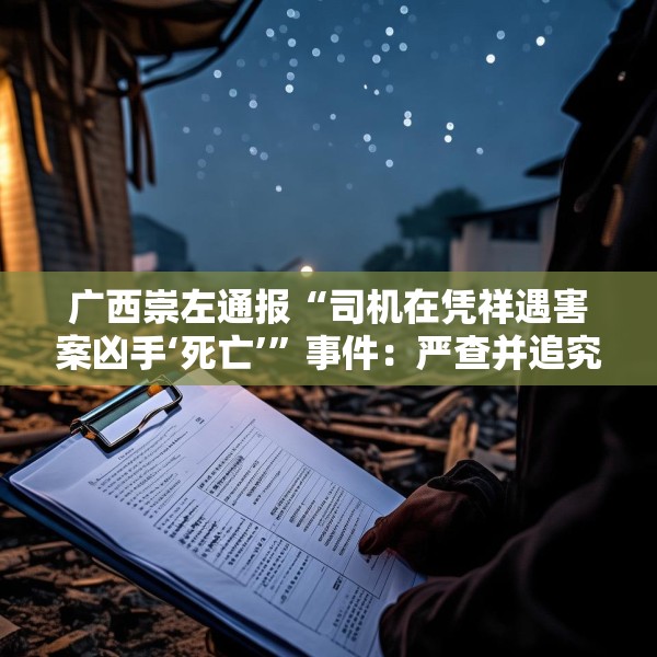 广西崇左通报“司机在凭祥遇害案凶手‘死亡’”事件：严查并追究相关部门和人员责任
