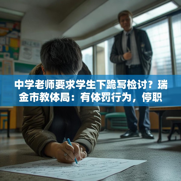 中学老师要求学生下跪写检讨？瑞金市教体局：有体罚行为，停职检查