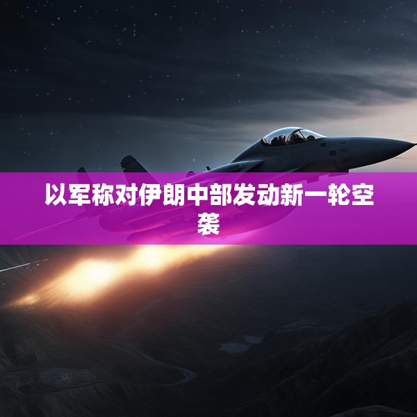 以军称对伊朗中部发动新一轮空袭