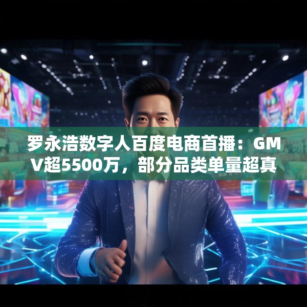 罗永浩数字人百度电商首播：GMV超5500万，部分品类单量超真人首秀