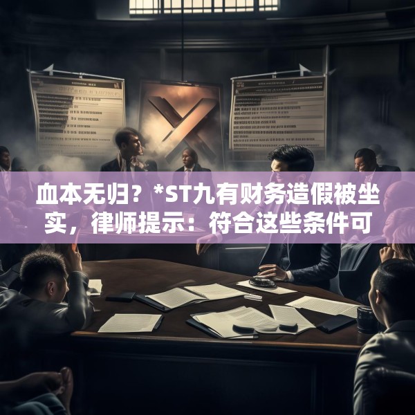 血本无归？*ST九有财务造假被坐实，律师提示：符合这些条件可追偿！