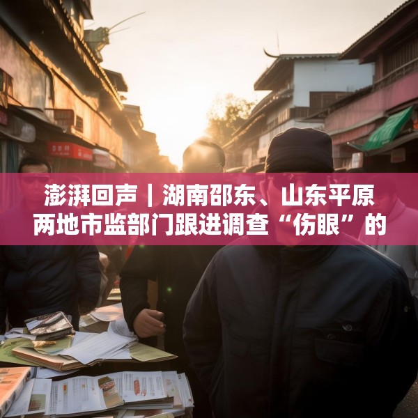 澎湃回声｜湖南邵东、山东平原两地市监部门跟进调查“伤眼”的作业本