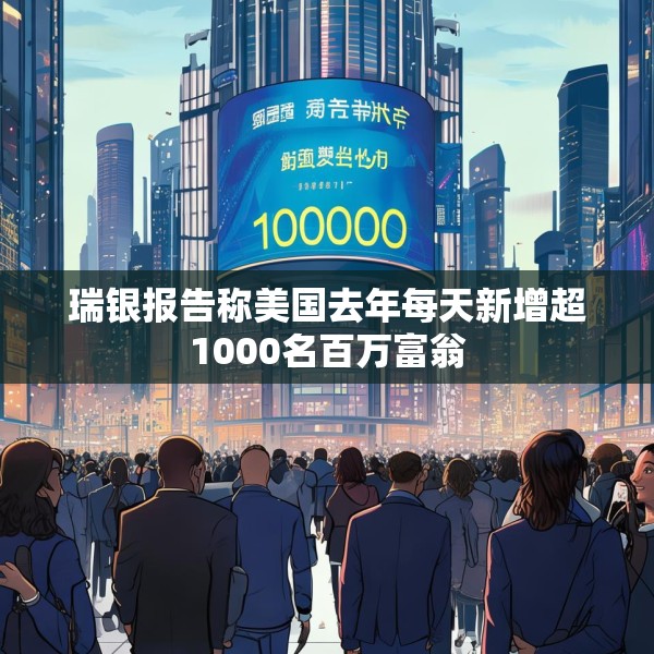瑞银报告称美国去年每天新增超1000名百万富翁