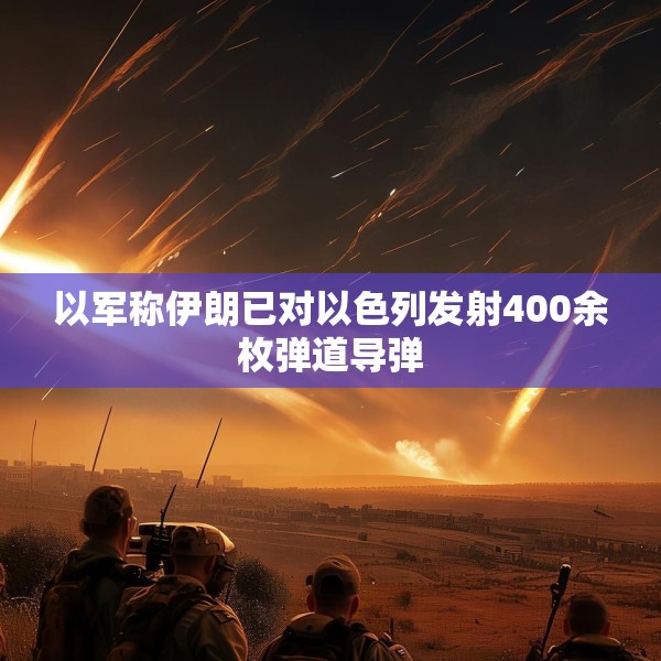 以军称伊朗已对以色列发射400余枚弹道导弹