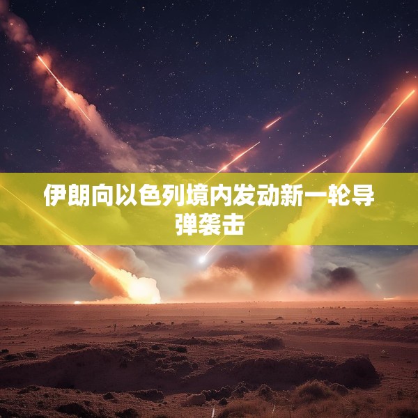 伊朗向以色列境内发动新一轮导弹袭击