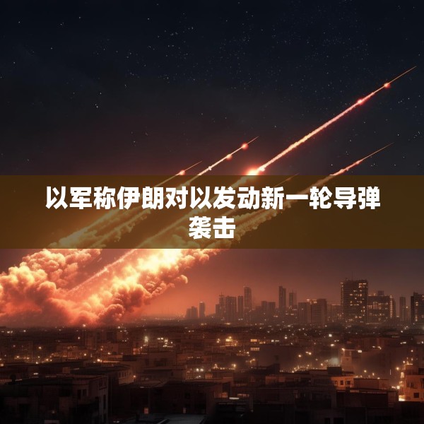 以军称伊朗对以发动新一轮导弹袭击