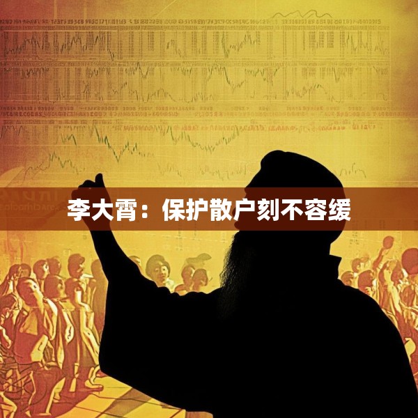 李大霄：保护散户刻不容缓