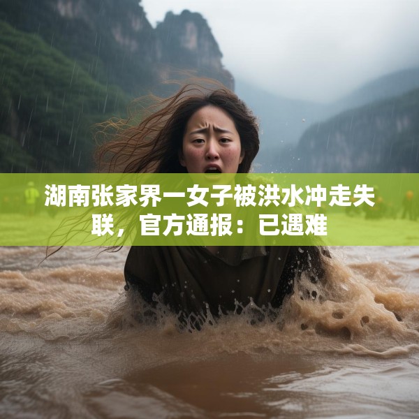 湖南张家界一女子被洪水冲走失联，官方通报：已遇难
