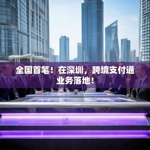 全国首笔！在深圳，跨境支付通业务落地！