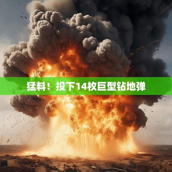 猛料！投下14枚巨型钻地弹