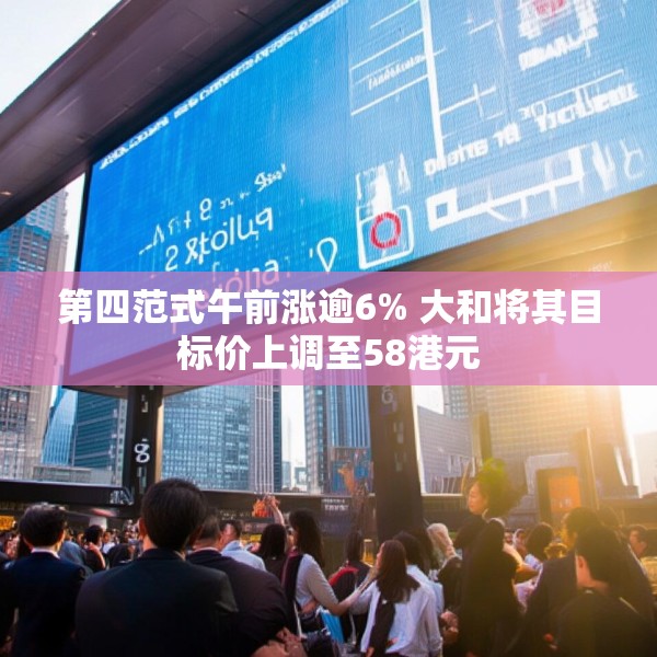 第四范式午前涨逾6% 大和将其目标价上调至58港元