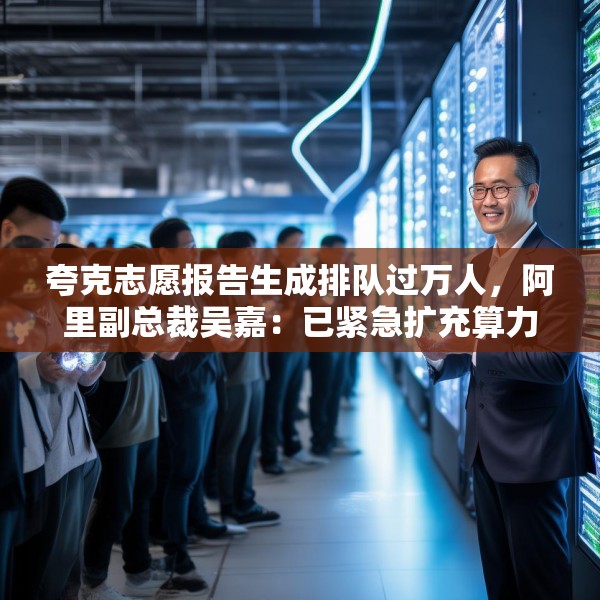 夸克志愿报告生成排队过万人，阿里副总裁吴嘉：已紧急扩充算力