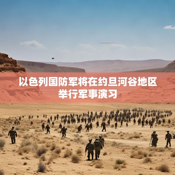 以色列国防军将在约旦河谷地区举行军事演习