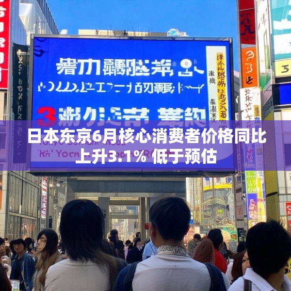 日本东京6月核心消费者价格同比上升3.1% 低于预估