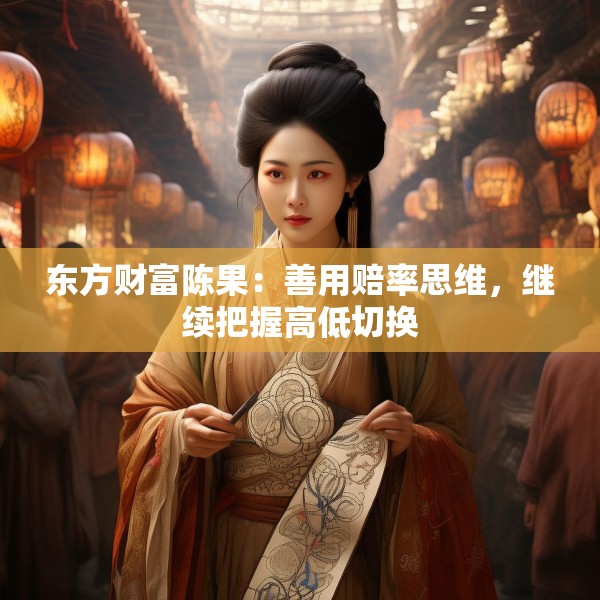 东方财富陈果：善用赔率思维，继续把握高低切换
