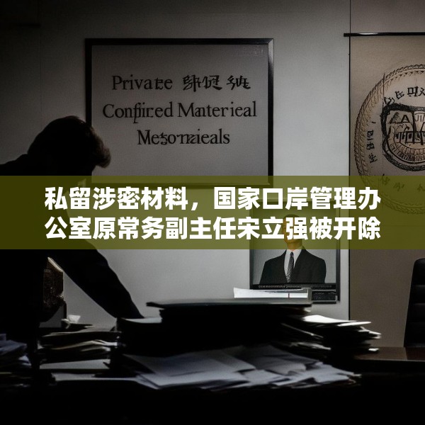 私留涉密材料，国家口岸管理办公室原常务副主任宋立强被开除党籍