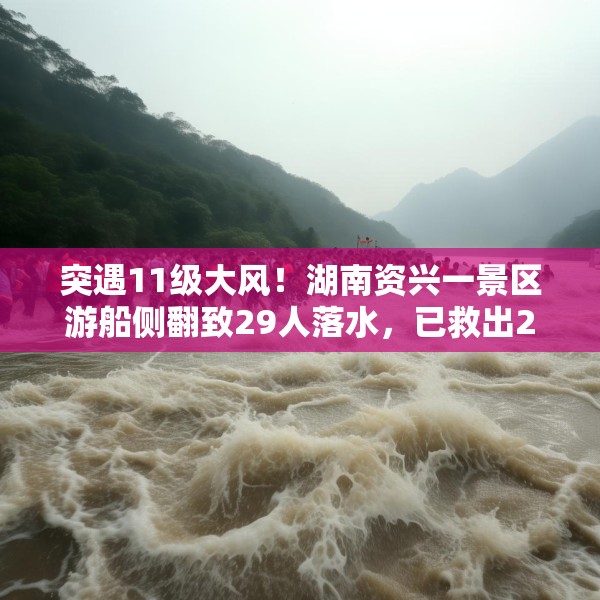 突遇11级大风！湖南资兴一景区游船侧翻致29人落水，已救出28人