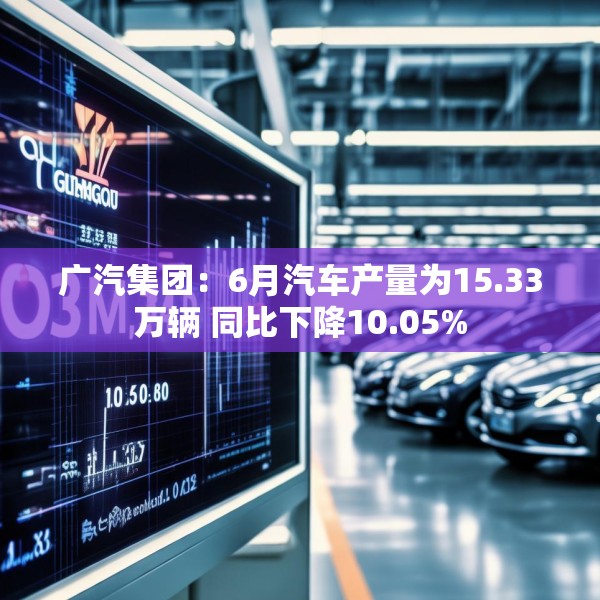 广汽集团：6月汽车产量为15.33万辆 同比下降10.05%