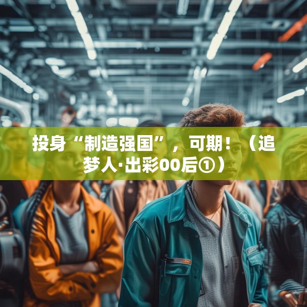 投身“制造强国”，可期！（追梦人·出彩00后①）