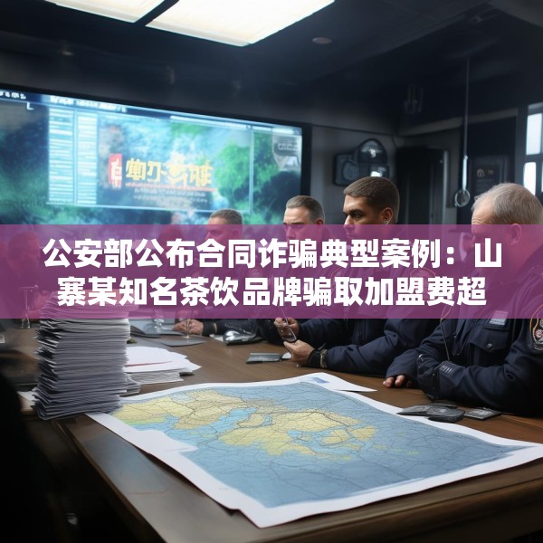 公安部公布合同诈骗典型案例：山寨某知名茶饮品牌骗取加盟费超1亿，30余人被抓