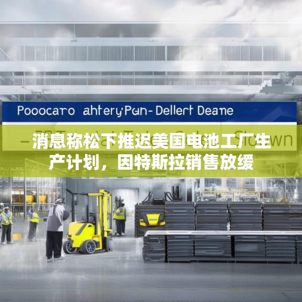 消息称松下推迟美国电池工厂生产计划，因特斯拉销售放缓