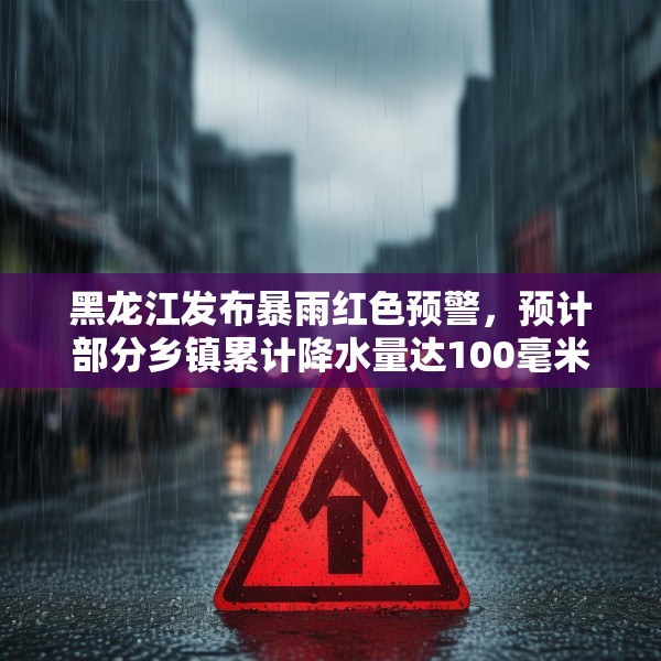 黑龙江发布暴雨红色预警，预计部分乡镇累计降水量达100毫米