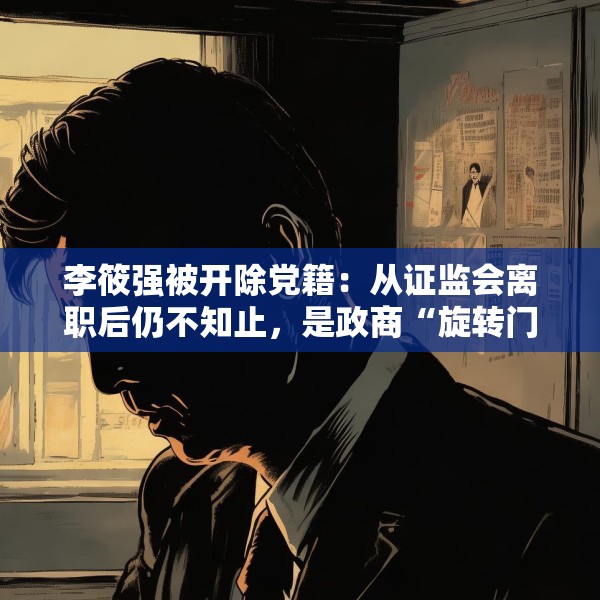 李筱强被开除党籍：从证监会离职后仍不知止，是政商“旋转门”腐败的典型