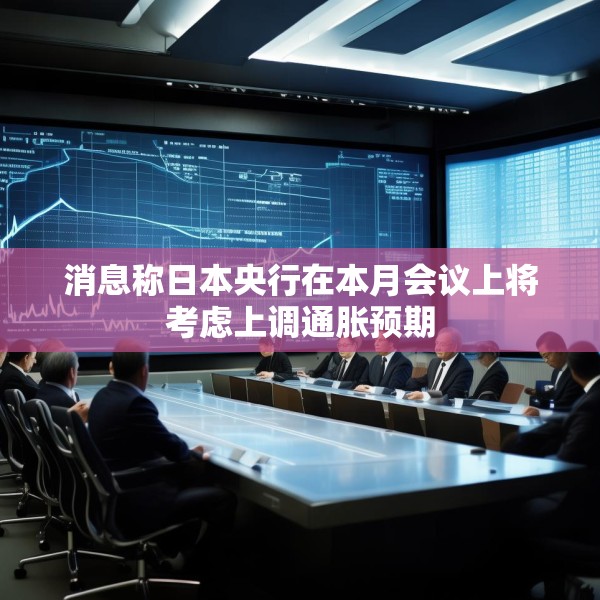 消息称日本央行在本月会议上将考虑上调通胀预期