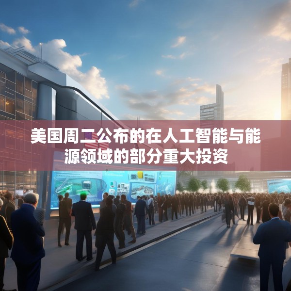 美国周二公布的在人工智能与能源领域的部分重大投资
