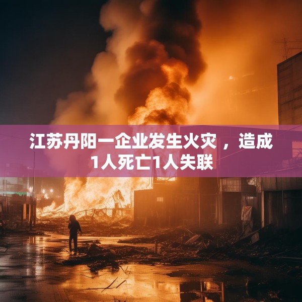 江苏丹阳一企业发生火灾 ，造成1人死亡1人失联