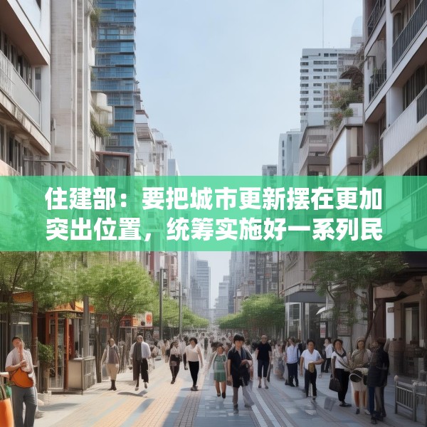 住建部：要把城市更新摆在更加突出位置，统筹实施好一系列民生工程、安全工程、发展工程