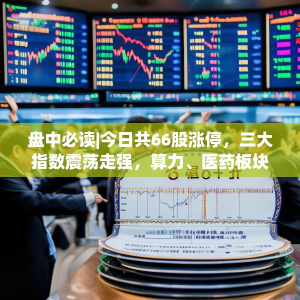 盘中必读|今日共66股涨停，三大指数震荡走强，算力、医药板块集体大涨