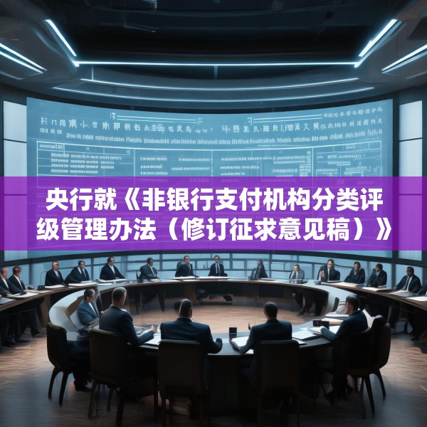 央行就《非银行支付机构分类评级管理办法（修订征求意见稿）》公开征求意见