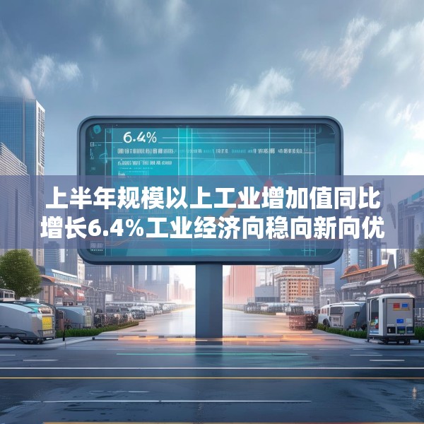 上半年规模以上工业增加值同比增长6.4%工业经济向稳向新向优发展