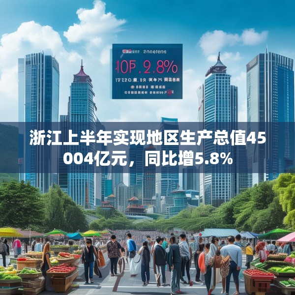 浙江上半年实现地区生产总值45004亿元，同比增5.8%