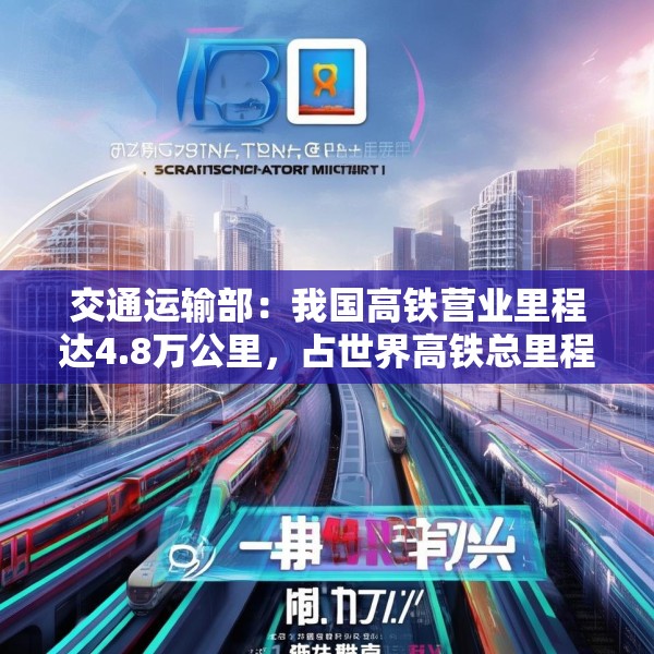 交通运输部：我国高铁营业里程达4.8万公里，占世界高铁总里程70%以上